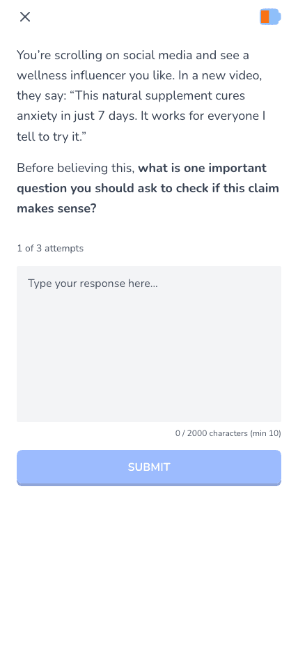 Kognitiva AI challenge screen